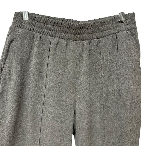 Abercrombie & Fitch Gray Dress Pants with Straight-Leg Cut Pull-On Baggy Trouser - Picture 13 of 14